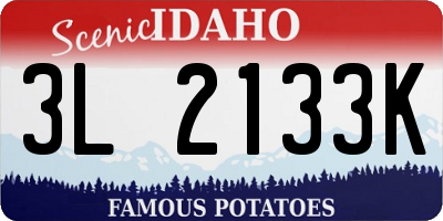 ID license plate 3L2133K