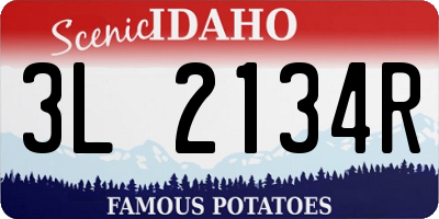 ID license plate 3L2134R
