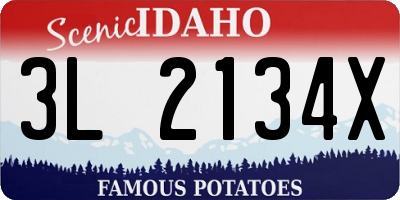 ID license plate 3L2134X