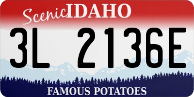 ID license plate 3L2136E