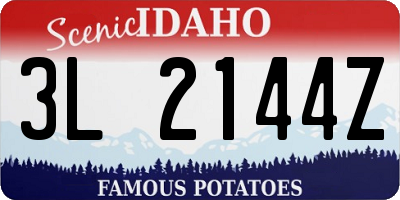 ID license plate 3L2144Z