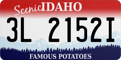 ID license plate 3L2152I