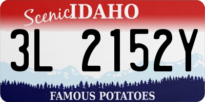 ID license plate 3L2152Y
