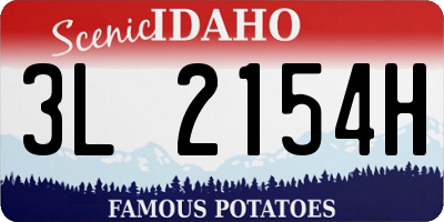 ID license plate 3L2154H