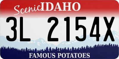 ID license plate 3L2154X