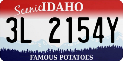 ID license plate 3L2154Y