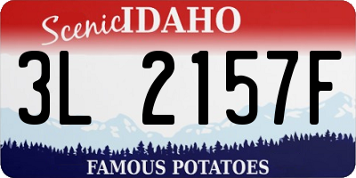 ID license plate 3L2157F