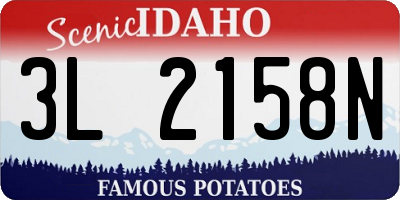 ID license plate 3L2158N