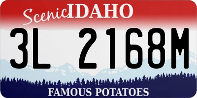ID license plate 3L2168M