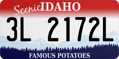 ID license plate 3L2172L