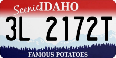 ID license plate 3L2172T