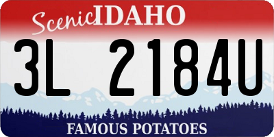 ID license plate 3L2184U
