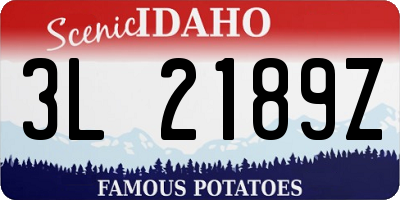 ID license plate 3L2189Z