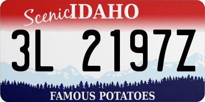ID license plate 3L2197Z