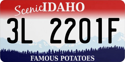 ID license plate 3L2201F