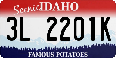 ID license plate 3L2201K