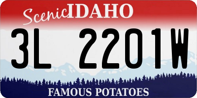 ID license plate 3L2201W