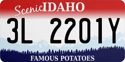 ID license plate 3L2201Y