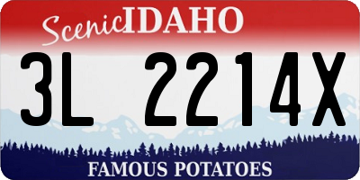 ID license plate 3L2214X
