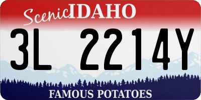 ID license plate 3L2214Y
