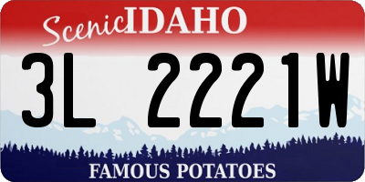 ID license plate 3L2221W