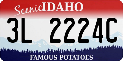 ID license plate 3L2224C