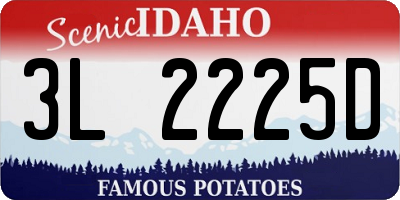 ID license plate 3L2225D