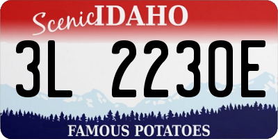 ID license plate 3L2230E