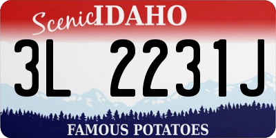 ID license plate 3L2231J