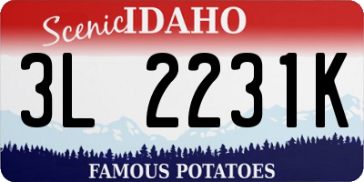 ID license plate 3L2231K
