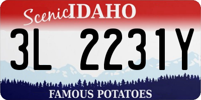 ID license plate 3L2231Y