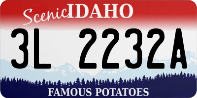 ID license plate 3L2232A