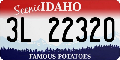 ID license plate 3L2232O