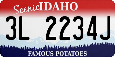 ID license plate 3L2234J