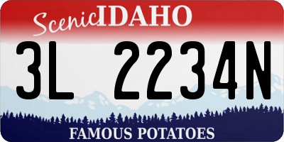 ID license plate 3L2234N