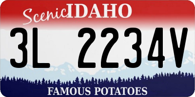 ID license plate 3L2234V