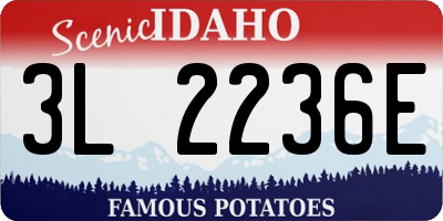 ID license plate 3L2236E