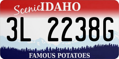 ID license plate 3L2238G