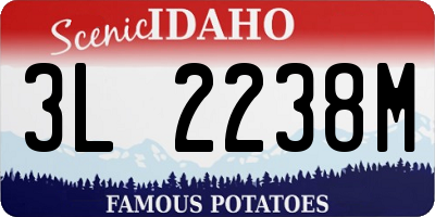 ID license plate 3L2238M