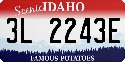 ID license plate 3L2243E