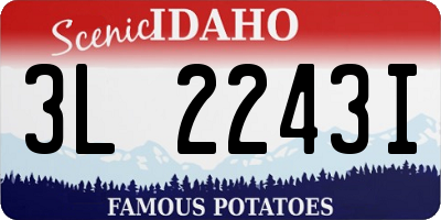 ID license plate 3L2243I