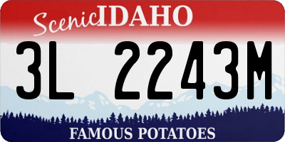 ID license plate 3L2243M
