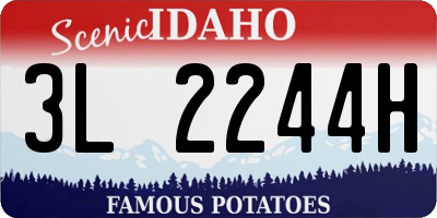 ID license plate 3L2244H