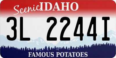 ID license plate 3L2244I