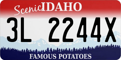 ID license plate 3L2244X