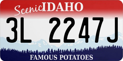 ID license plate 3L2247J