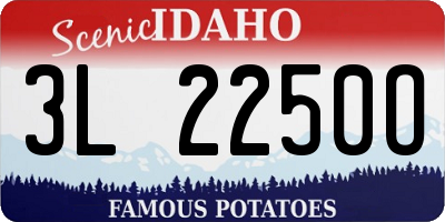 ID license plate 3L2250O