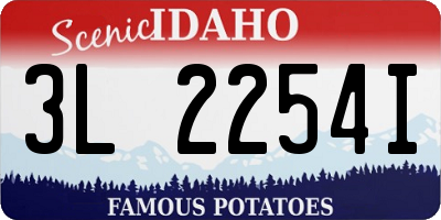 ID license plate 3L2254I