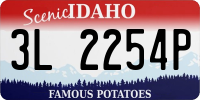 ID license plate 3L2254P