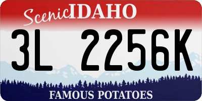 ID license plate 3L2256K